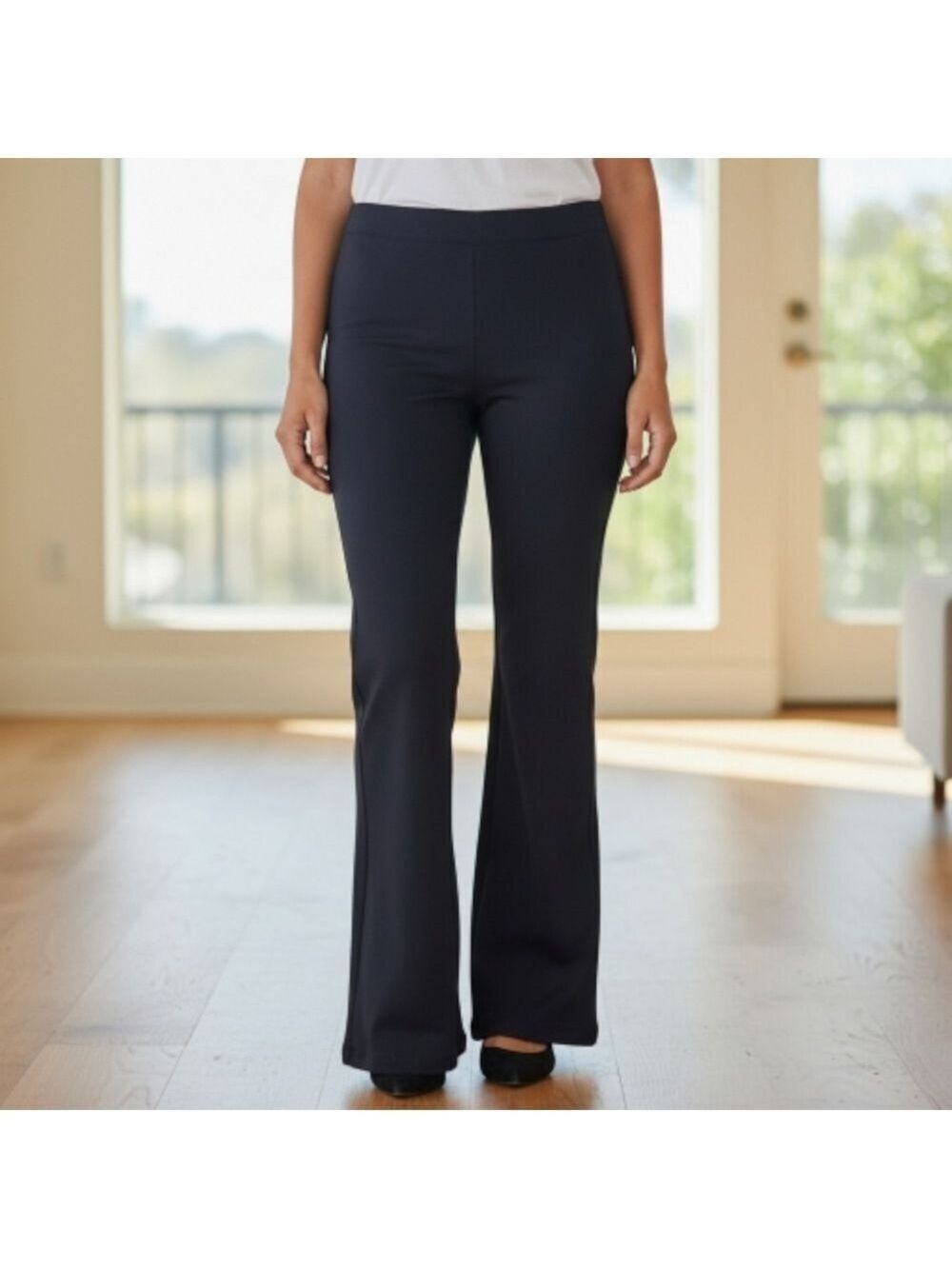 WhBM 14s pull up slimming grey blue flare leggings pants trousers